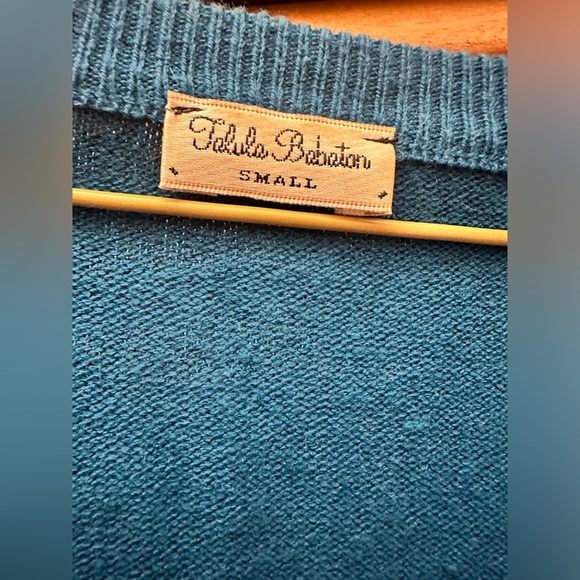 Talula Babaton blue cropped cardigan sweater Size Small - Picture 3 of 7